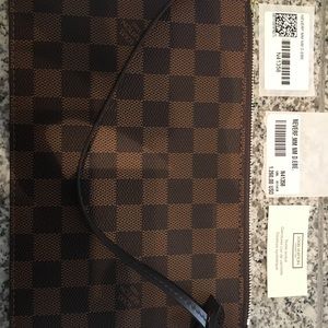 Louis Vuitton neverfull pouch damier ebene